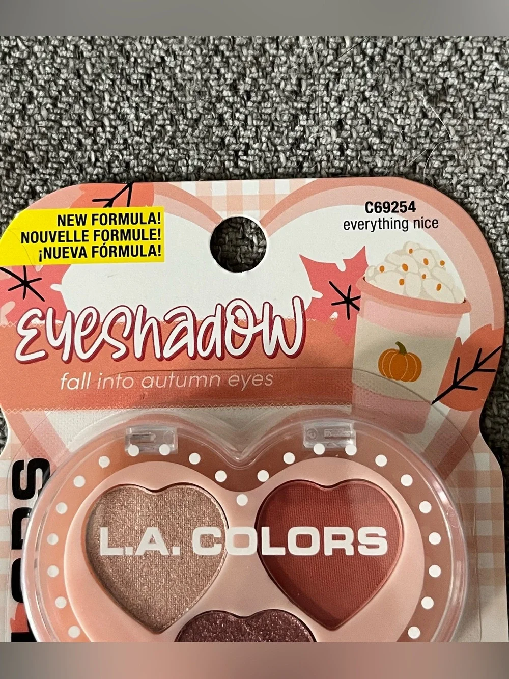 La Colors Pumpkin Spice Everything Nice Heart Eyeshadow Palette Fall Autumn